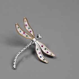 925-Sterling-Sliver-Multicolor-Zirconia-Beautiful-Dragonfly (2)
